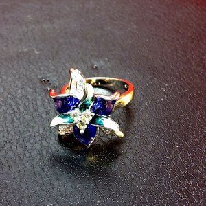 925 Flower Ring size 7